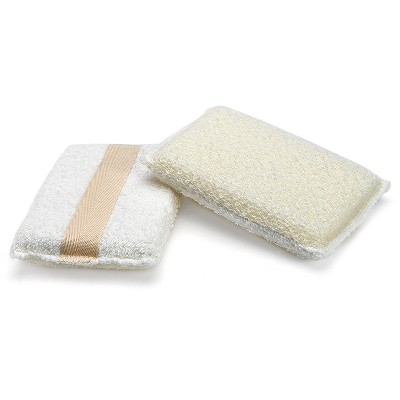 Wholesale Organic Square Double Texture Bath Sponge Cleaning Double Texture Bath Polyester Rubbing Bath Supplies