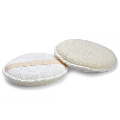 Organic circular dual texture scrubbing sponge for cleaning, skin friendly body bath cleaning tools, mud scrubbing wholesale manufacturer