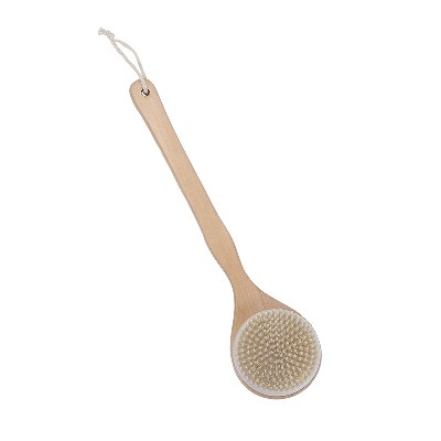 Japanese style long handled bath brush, soft bristled bath brush, scrub bath, exfoliating massage tool, scrub back brush, back cleaning brush
