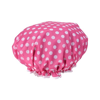 Shower cap, kitchen cap, head cover, children's style, hair cap, shower cap, polka dot double-layer shower cap, wholesale for women