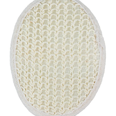 Oval shaped sisal mat for bathing, skin friendly body cleaning tool, plant fiber exfoliating scrub, wholesale manufacturer