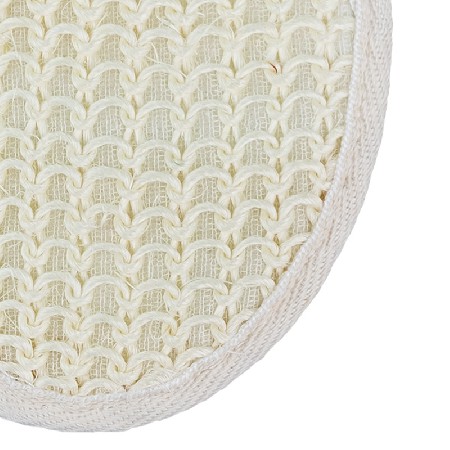 Oval shaped sisal mat for bathing, skin friendly body cleaning tool, plant fiber exfoliating scrub, wholesale manufacturer