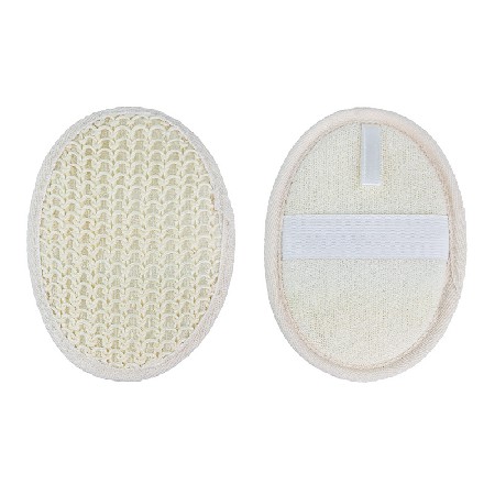 Oval shaped sisal mat for bathing, skin friendly body cleaning tool, plant fiber exfoliating scrub, wholesale manufacturer