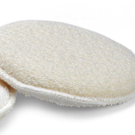 Organic circular dual texture scrubbing sponge for cleaning, skin friendly body bath cleaning tools, mud scrubbing wholesale manufacturer