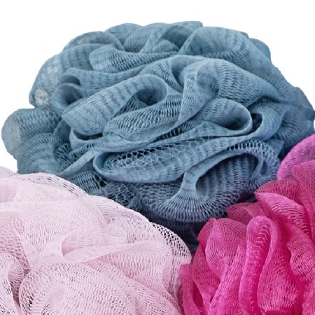 Bath ball, skin friendly body cleaning tool, exfoliating, mud rubbing, bath flower foaming, wholesale from Jiangmen manufacturer