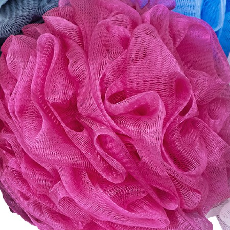 Bath ball, skin friendly body cleaning tool, exfoliating, mud rubbing, bath flower foaming, wholesale from Jiangmen manufacturer