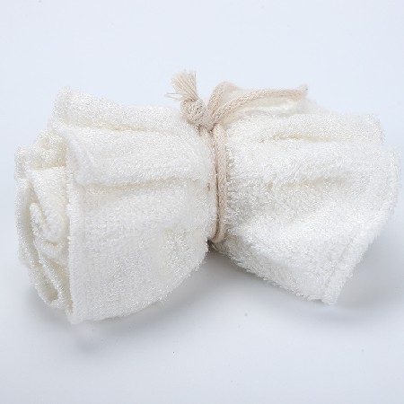 White bamboo fiber bath ball, bathroom scrub bath, flower bath ball, scrub bath, soft PE exfoliating foam ball