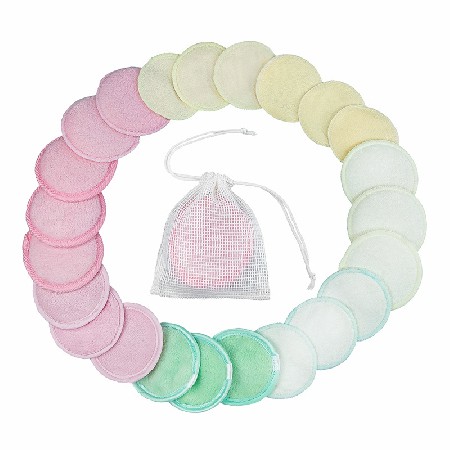 Circular makeup remover pad, makeup remover pad, washable wet and dry dual-use beauty towel, cleansing and makeup remover dry powder puff