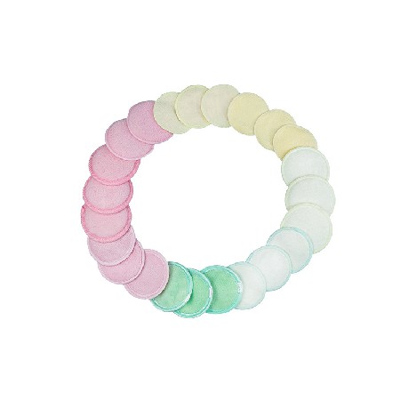 Circular makeup remover pad, makeup remover pad, washable wet and dry dual-use beauty towel, cleansing and makeup remover dry powder puff